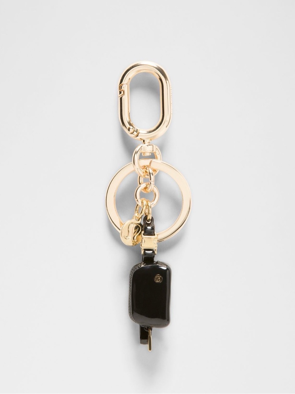 lululemon Mini Everywhere Belt Bag Keychain (NWT) Black/Gold *limited edition*